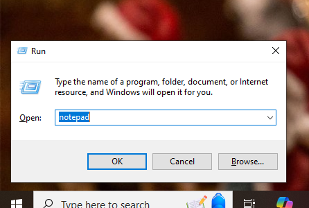 Open Notepad and Copy Paste the Following Code