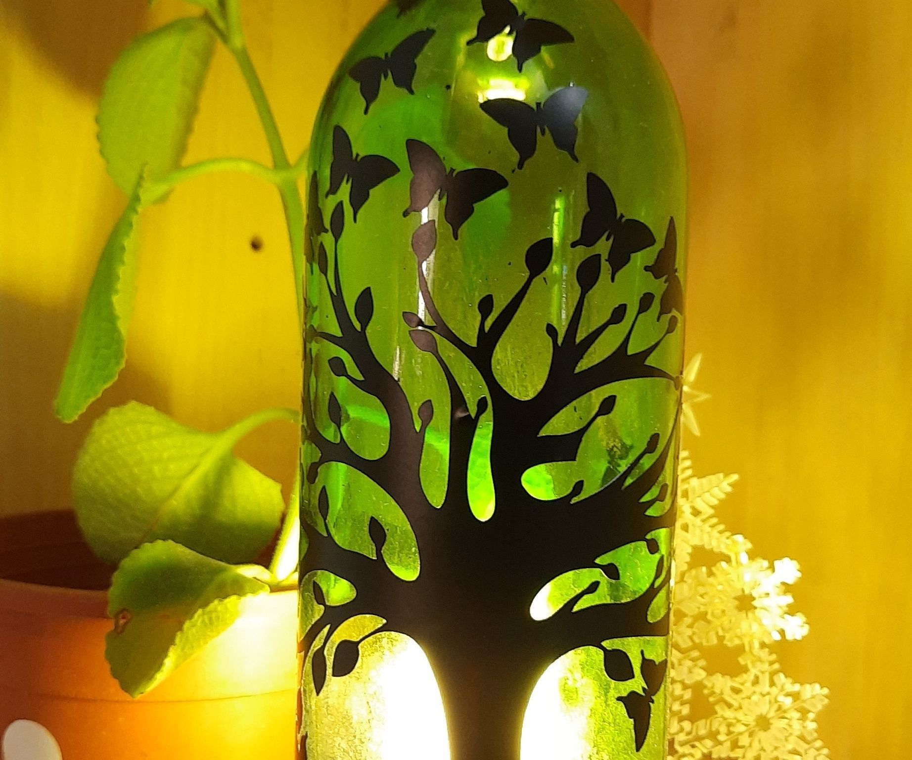 DIY Table Lamp From Wine Bottle