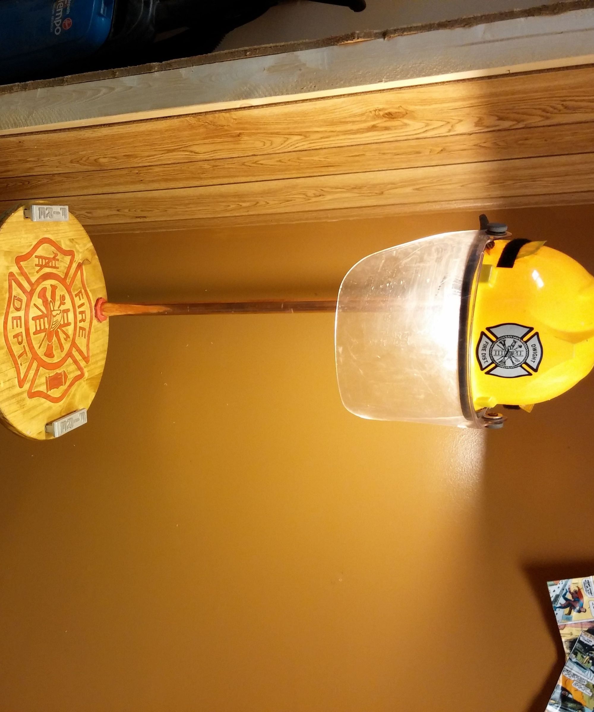 Firefighter Table and Lamp