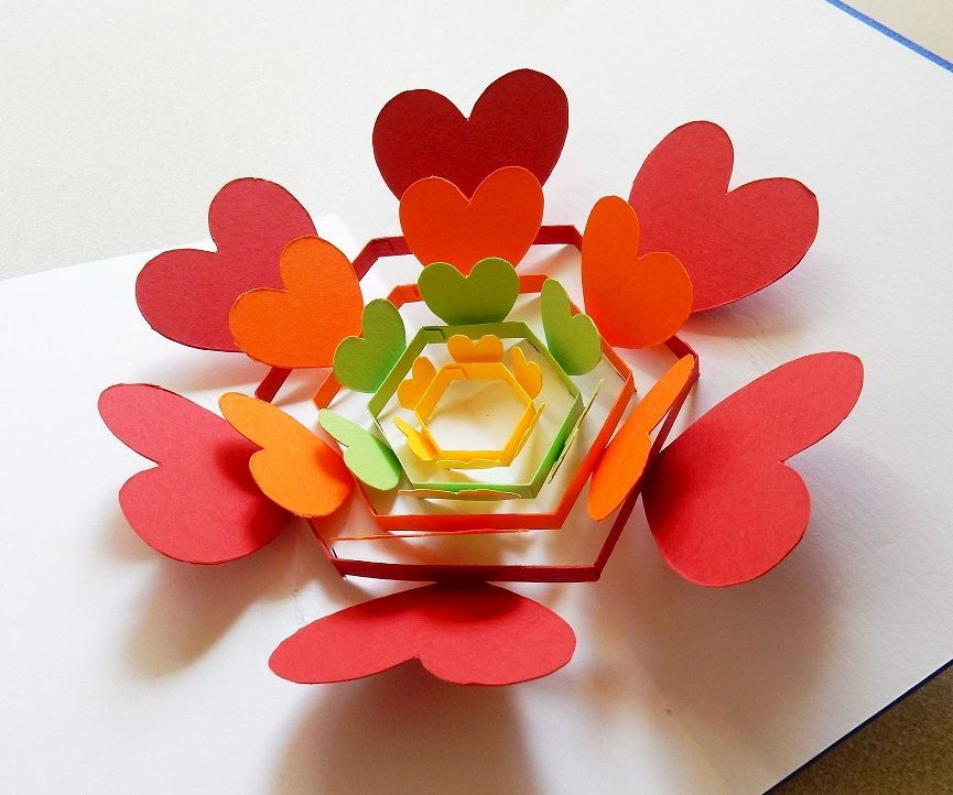 Pop Up Card (radiant Hearts)