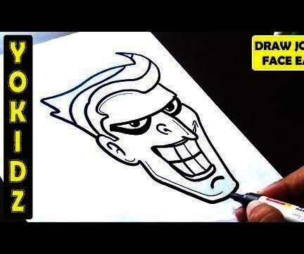 HOW TO DRAW JOKER FACE EASY