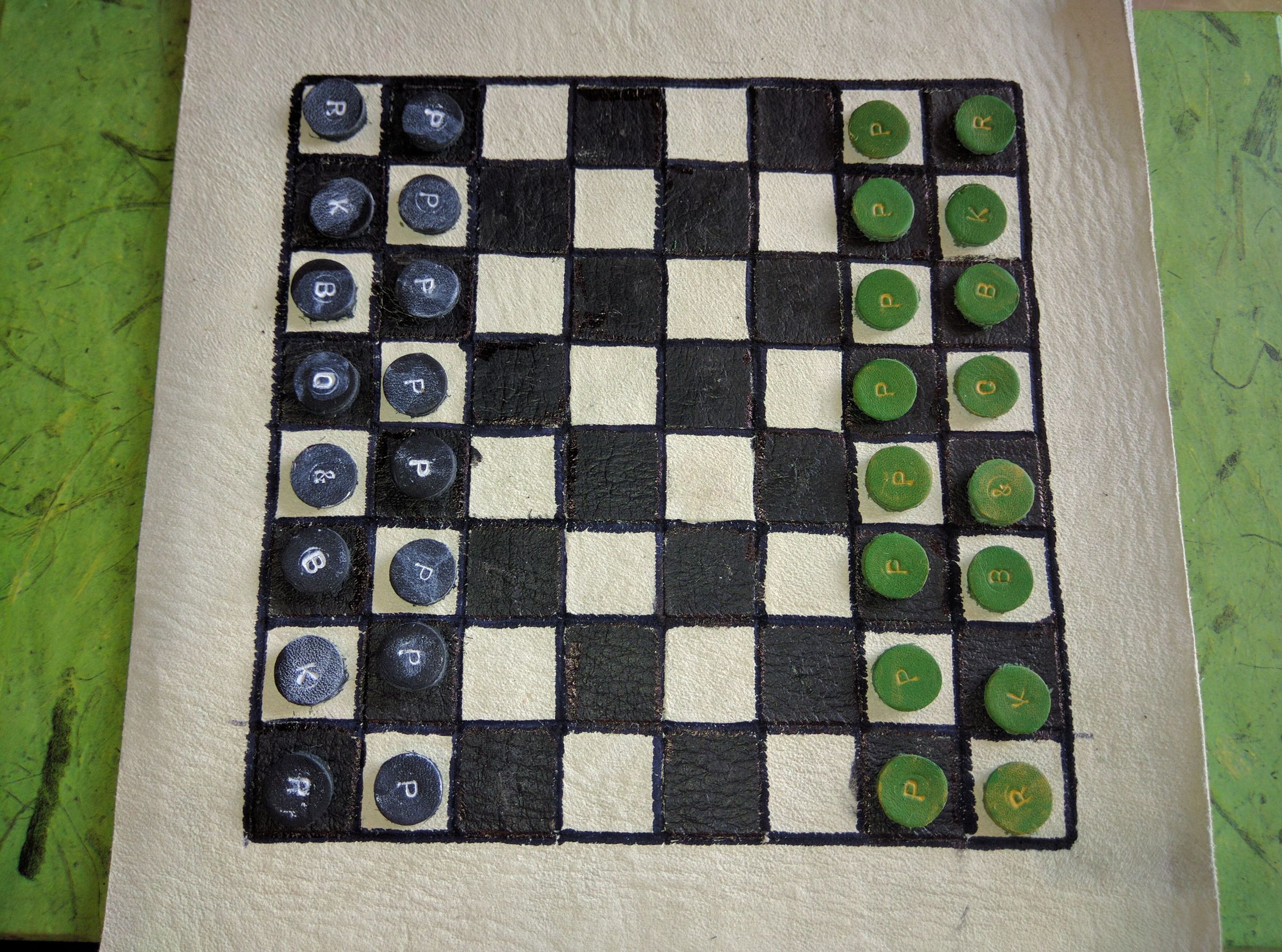 Portable Leather Chess Set