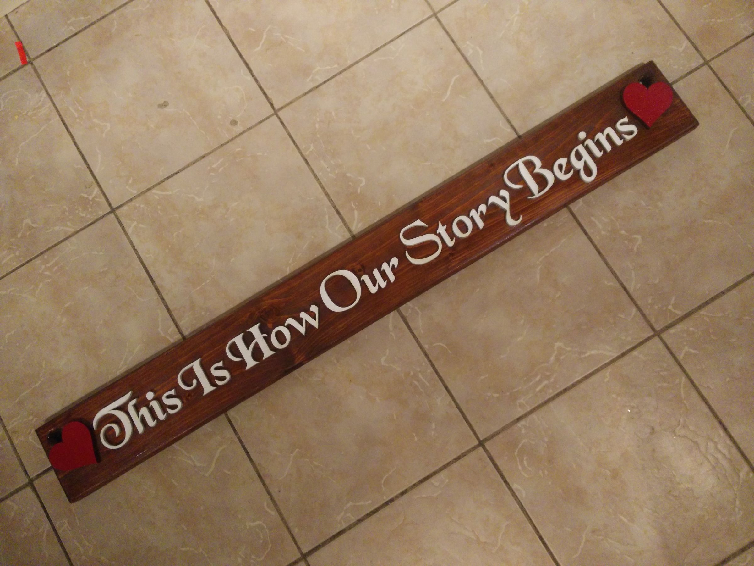 Laser Wedding Gift - Large Sign