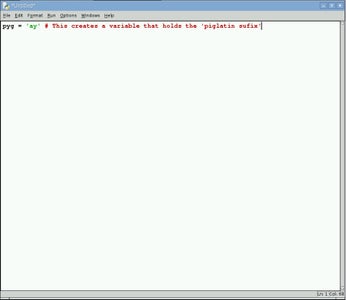 The 'Piglatin Sufix'