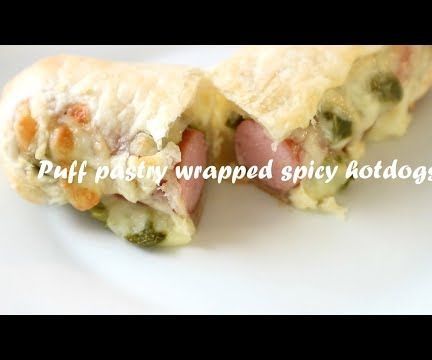Puff Pastry Wrapped Spicy Hotdogs Recipe