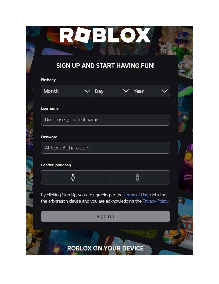 Create a Roblox Account