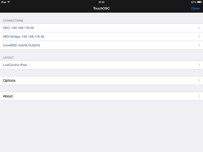Configure TouchOSC on Your IPad