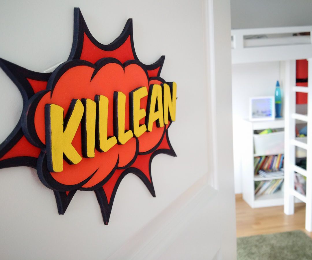 Comic Callout Door Sign