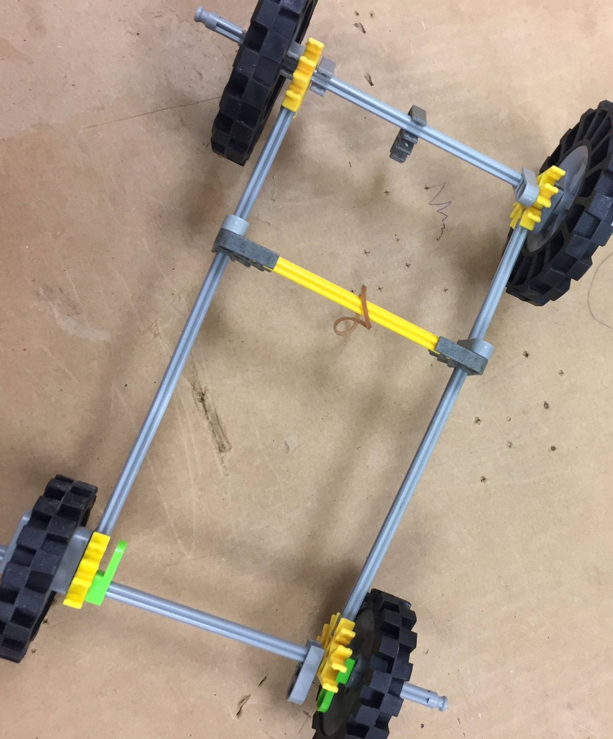 Knex Rubber Band Car 5 Steps Instructables