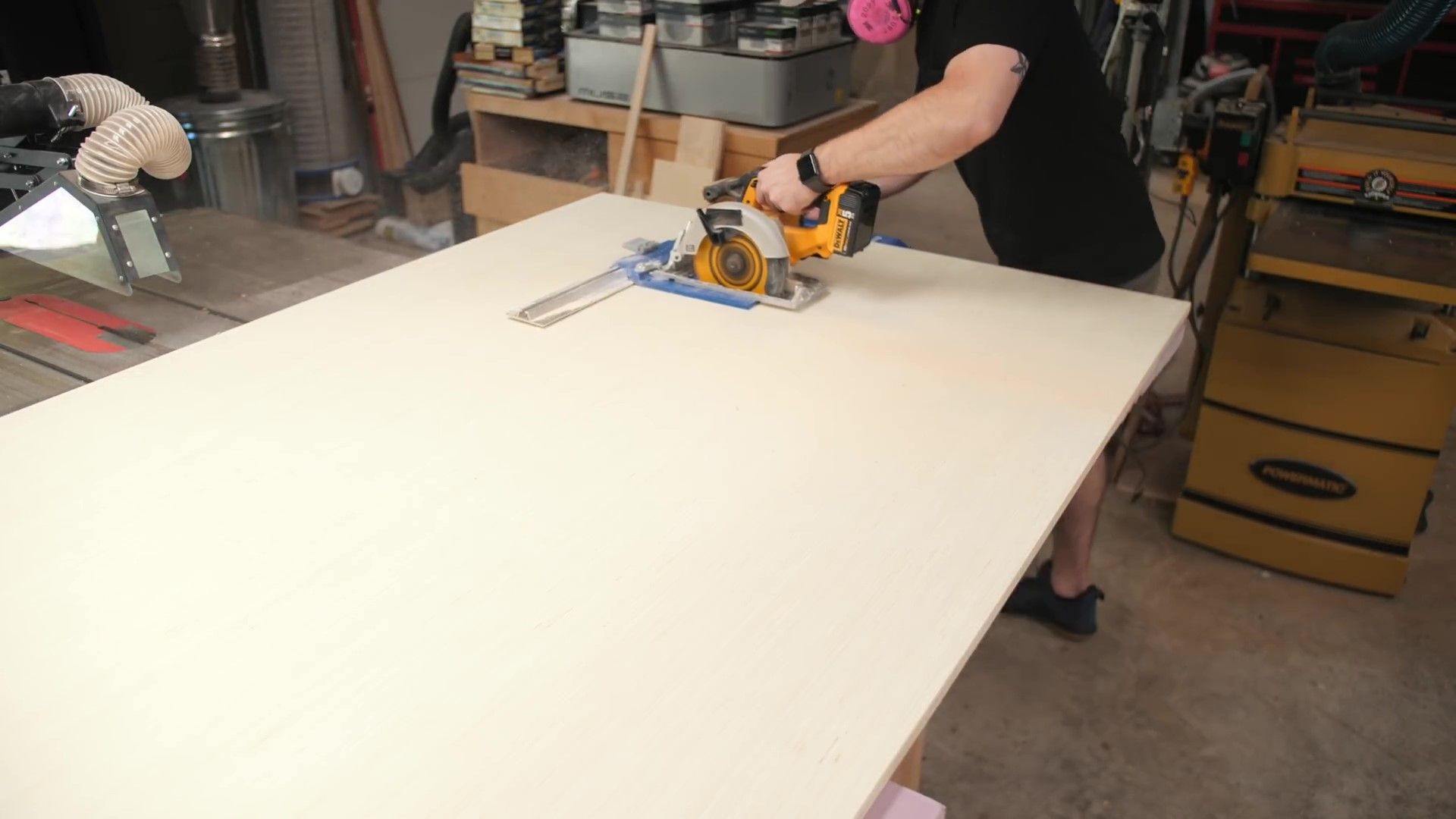 How to Build a DIY Plywood Media Console // Limited Tools Build 11