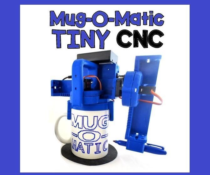 Mug-O-Matic: a Modular Tiny CNC Drawing Robot!