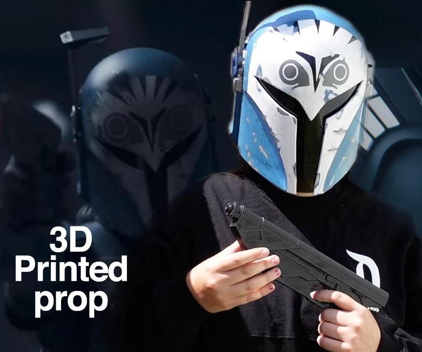 3d Printed Bo Katan Helmet || Finishing and Painting 3d Props