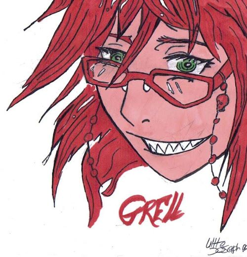 Grell Glasses Chain (black Butler)