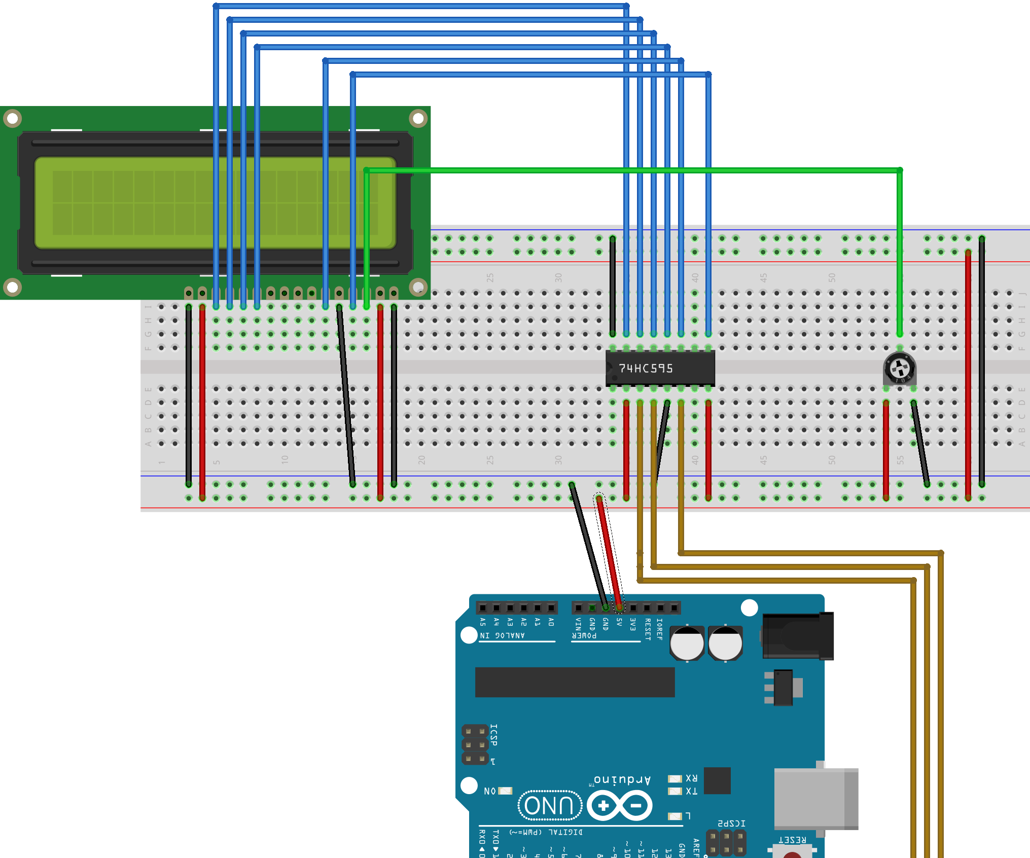 LCD Screen With 74HC595 and Keypad Module