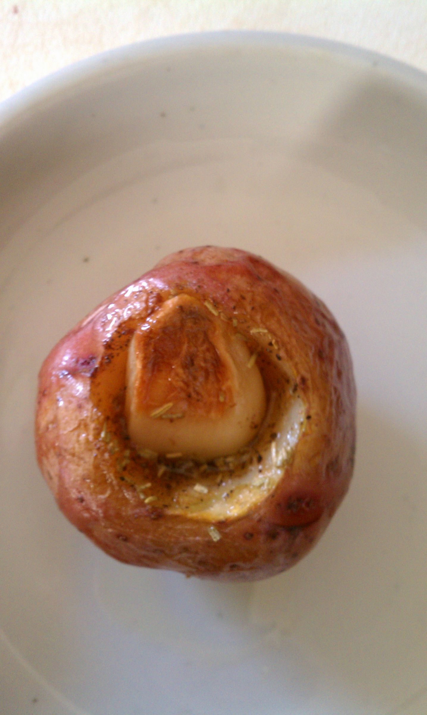 Roasted Garlic Stuffed Roasted Red Potatoes