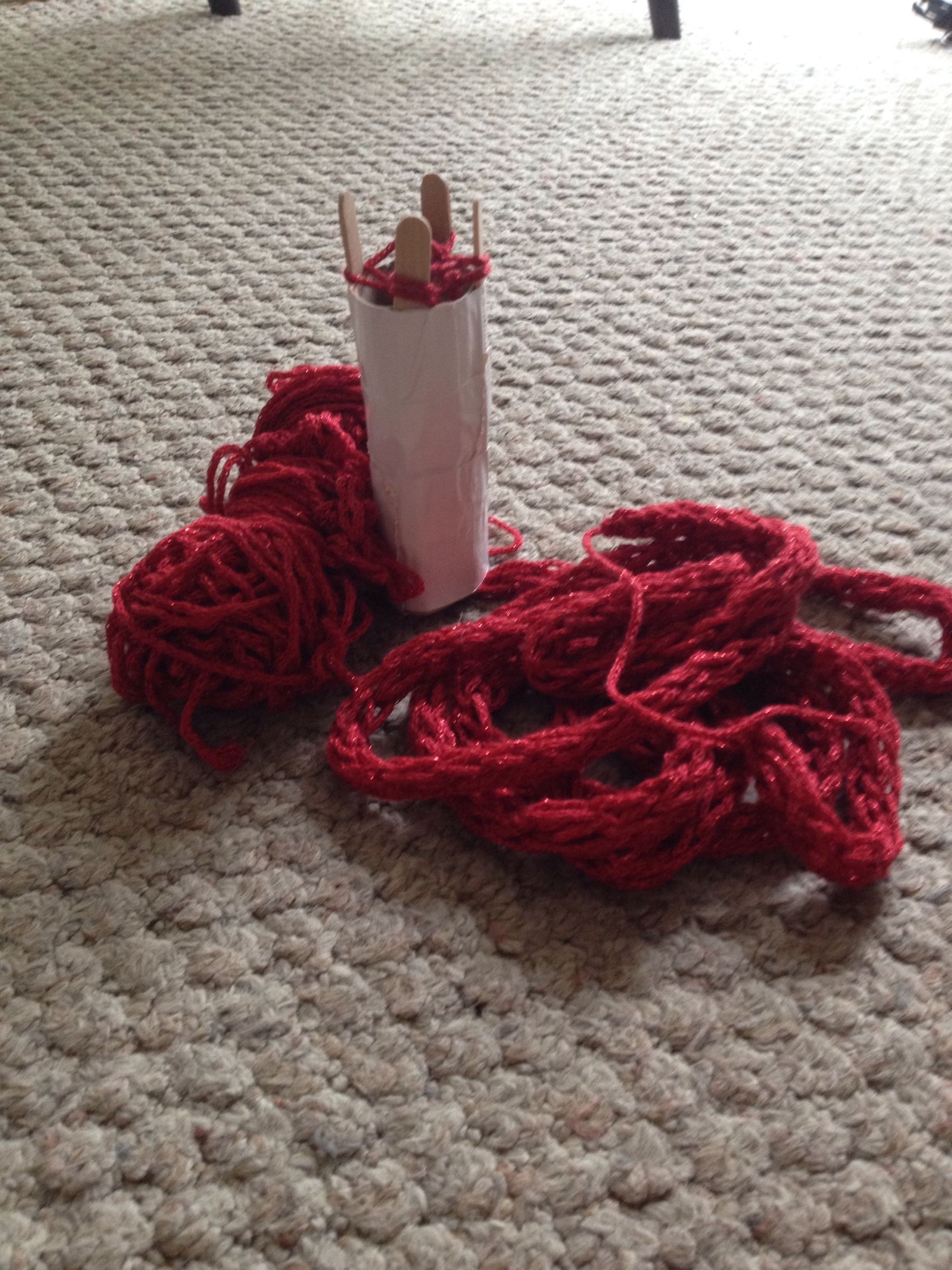 Awesome Finger Knitting Tube