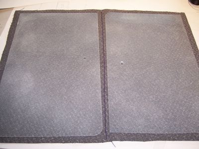 Adhearing the Plastic Stabilizer on to the Fabric.
