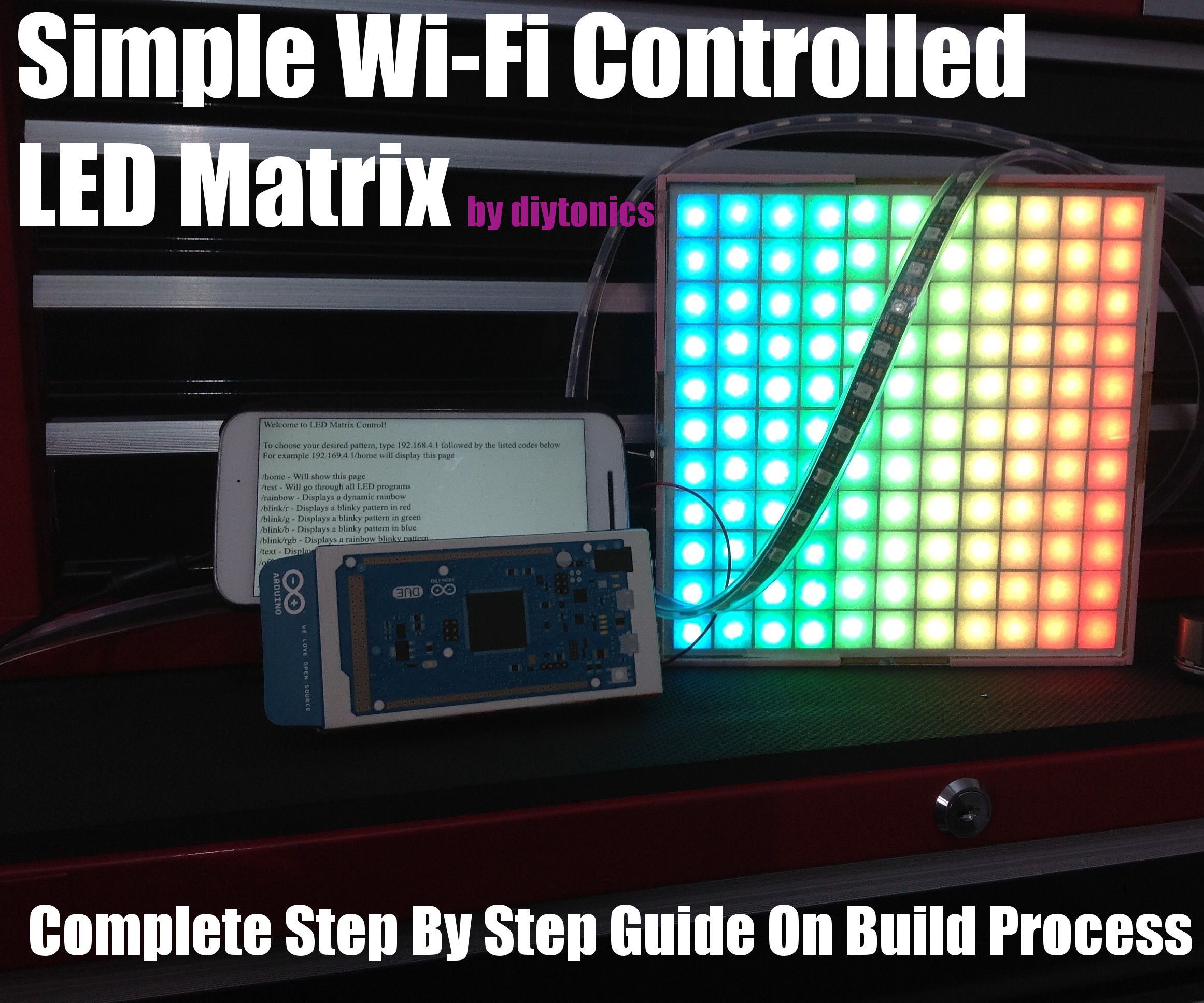 Simple Wi-Fi Controlled LED Matrix