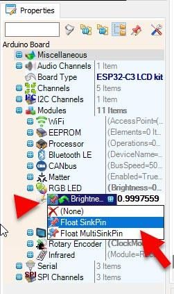 In Visuino Set Components