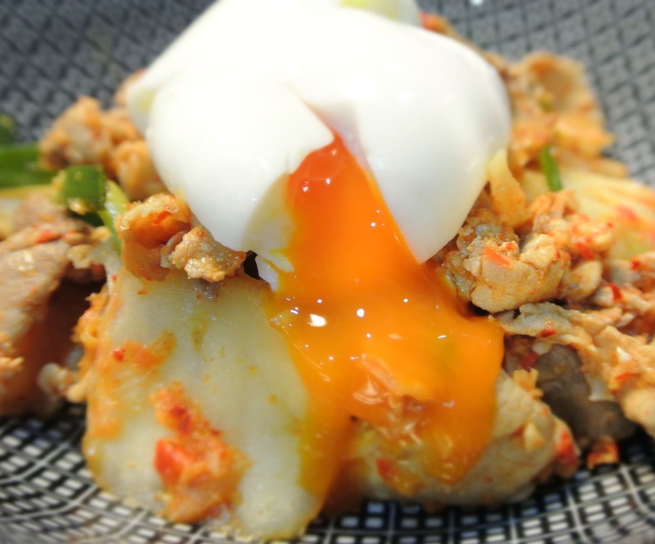 Korean kimchi pork fried rice!