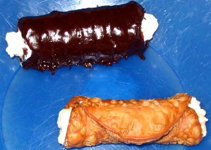 Chocolate-Hazelnut Cannoli and Pumpkin Cannoli