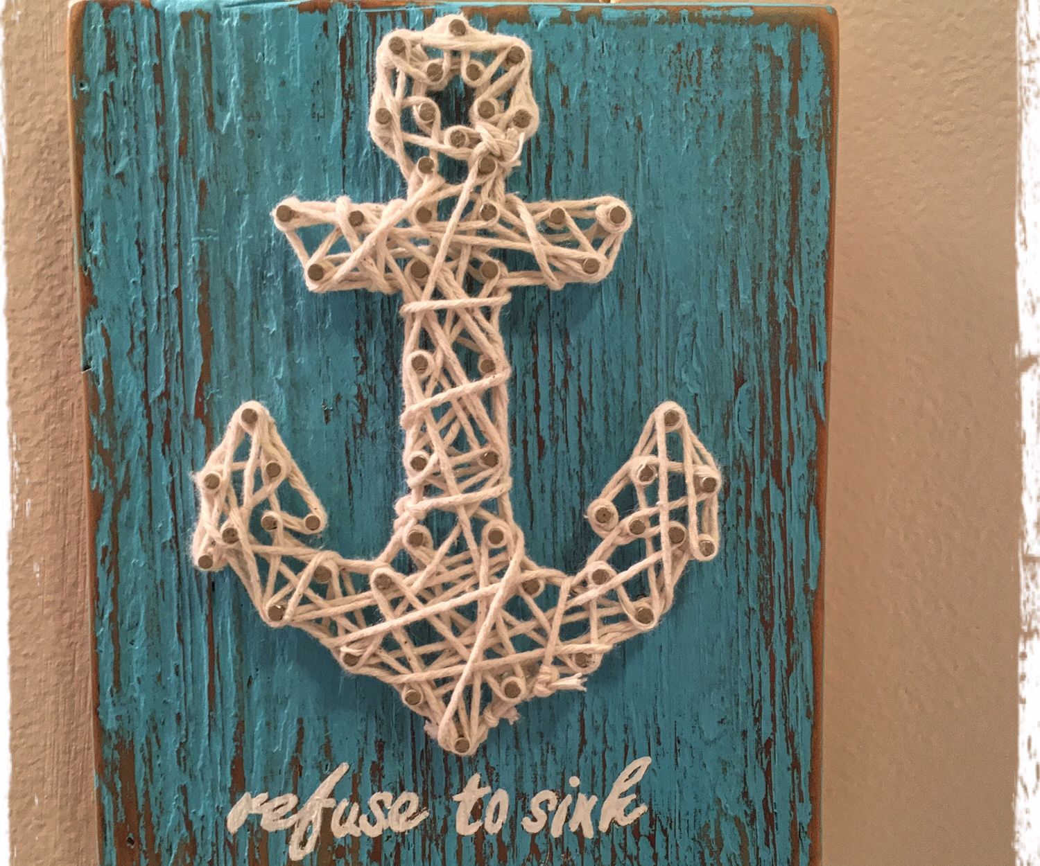 DIY String Art Beach Sign