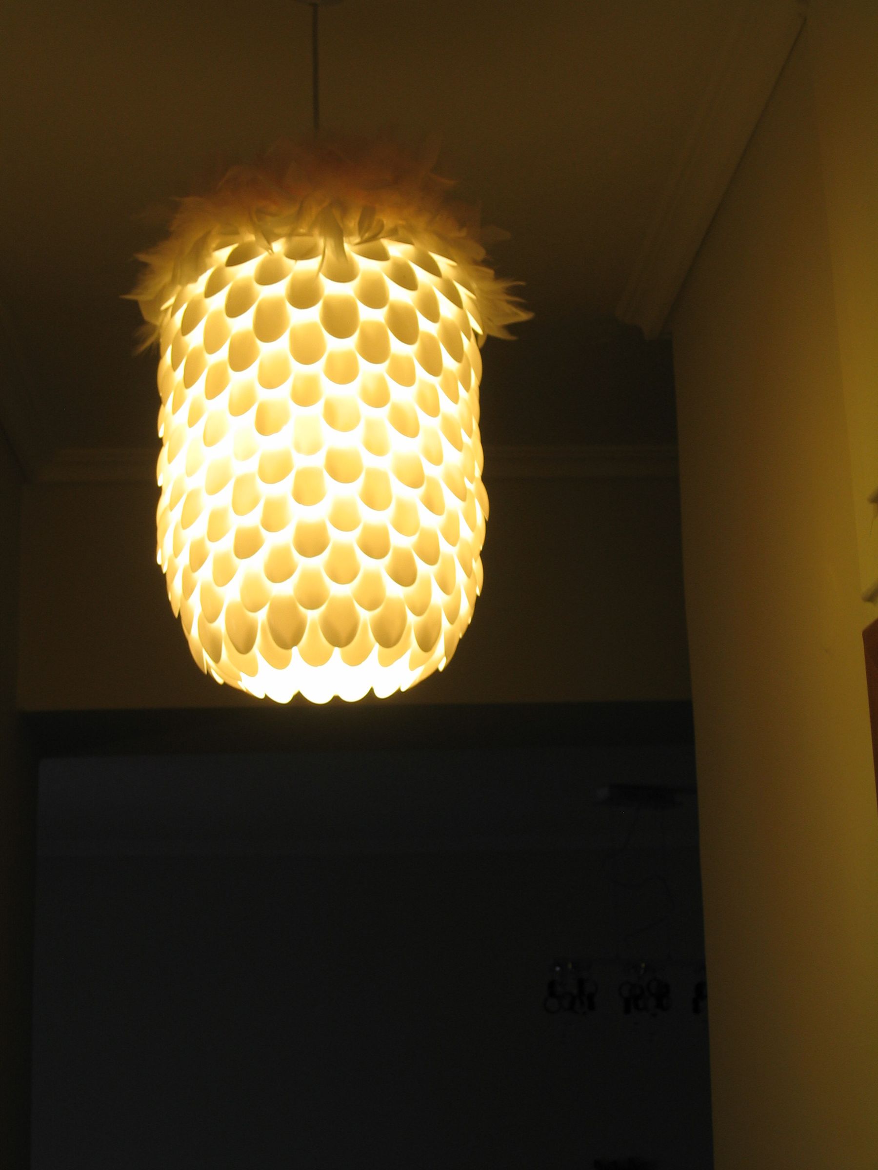 Plastic Spoon Pendant Light