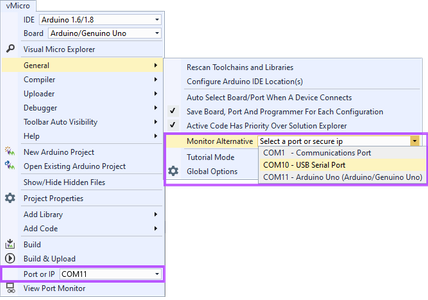 Using Both Serial Ports in Visual Micro