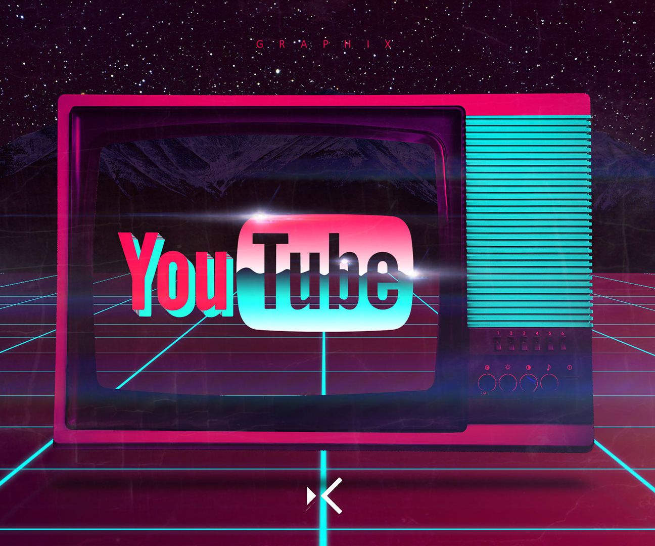 How to Make a YouTube 80s Based Logo Wallpaper Tutorial