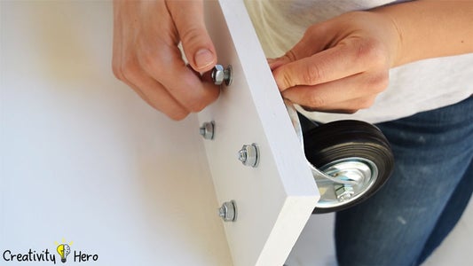 Mounting the Caster Wheels.