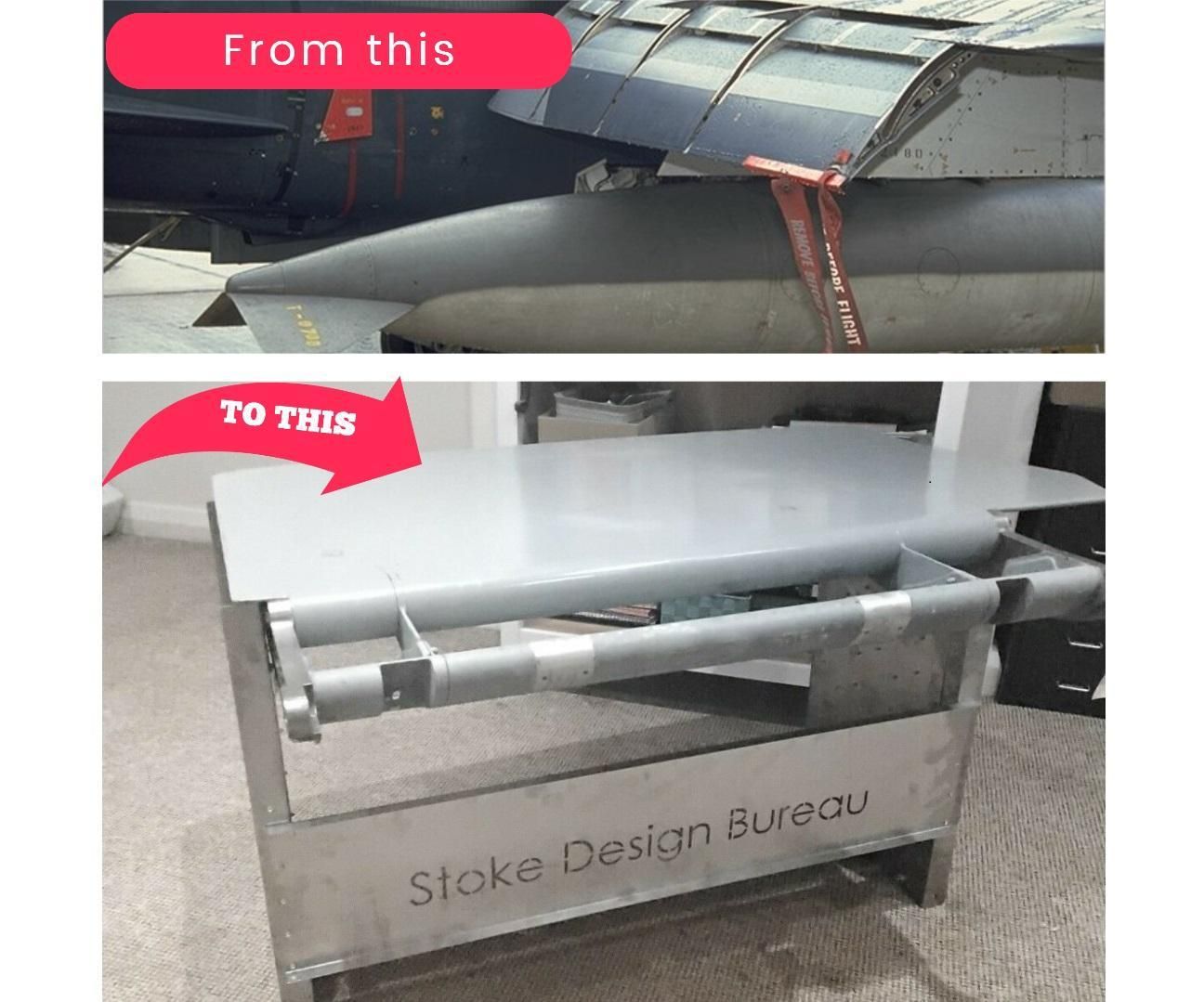 DIY Office Desk From an Old Aircraft Flap