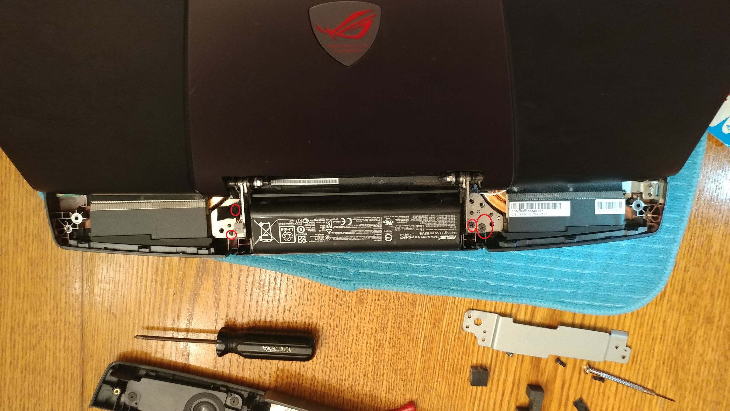 Battery Installation for ASUS ROG G751 Models : 14 Steps (with Pictures ...