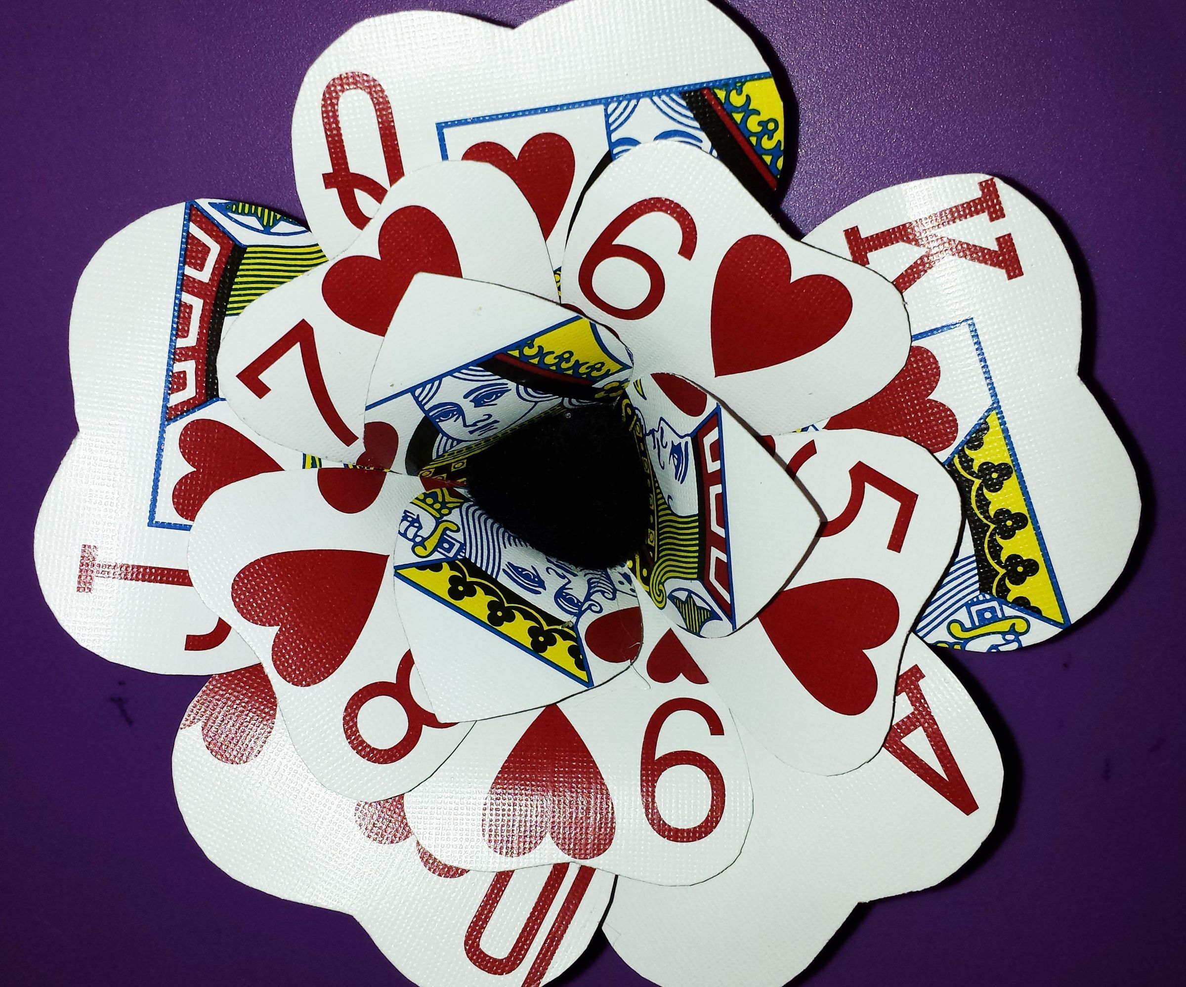 Poker Card Flower Hair Clip/Pin
