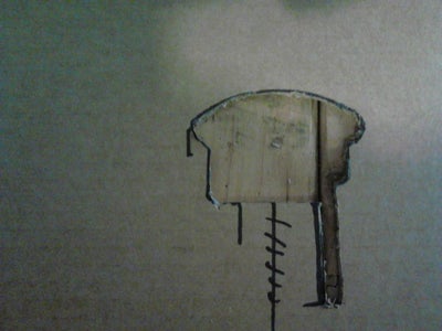 Transfer the Curved Railing Profile From Cardboard Template to Two 2x4 "wing" Pieces.