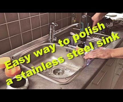 Easy way to polish and remove scratches from a stainless steel sink 
