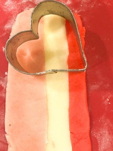 Striped Heart Shaped Valentine Cookies