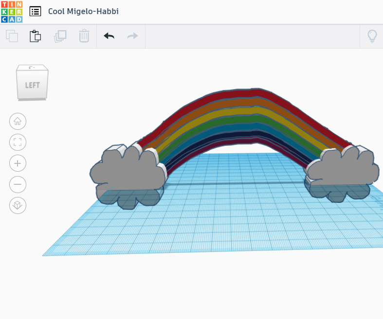 Rainbow in Tinkercad
