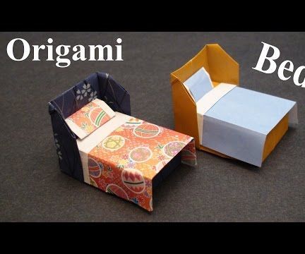 How to Make a Doll House Bed With Bedding Origami (Paper Craft) - TCGames [HD]!