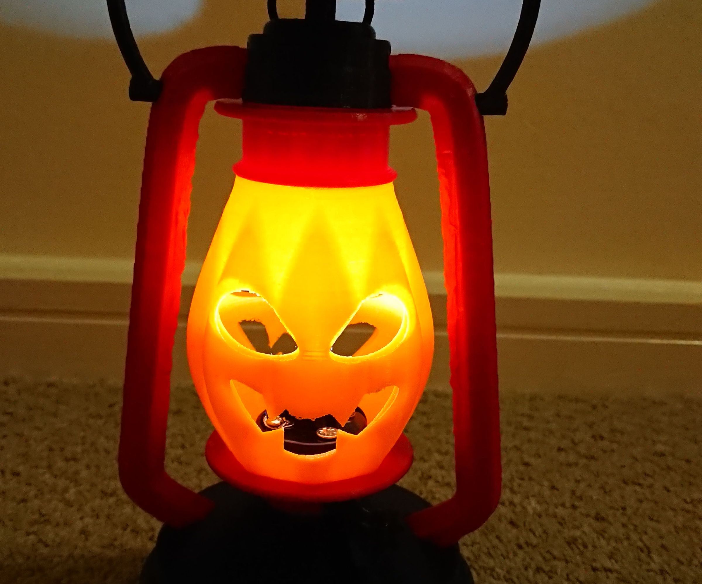 Pumpkin Kerosene Lamp 3D Printed