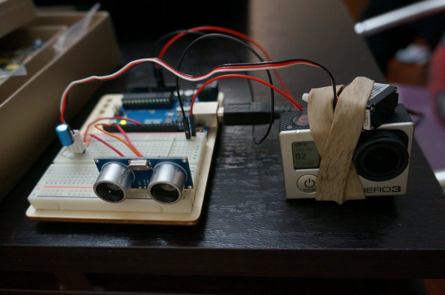 GoPro Ultrasonic Motion Sensor HC-SR04 Controled by Arduino : 4 Steps ...