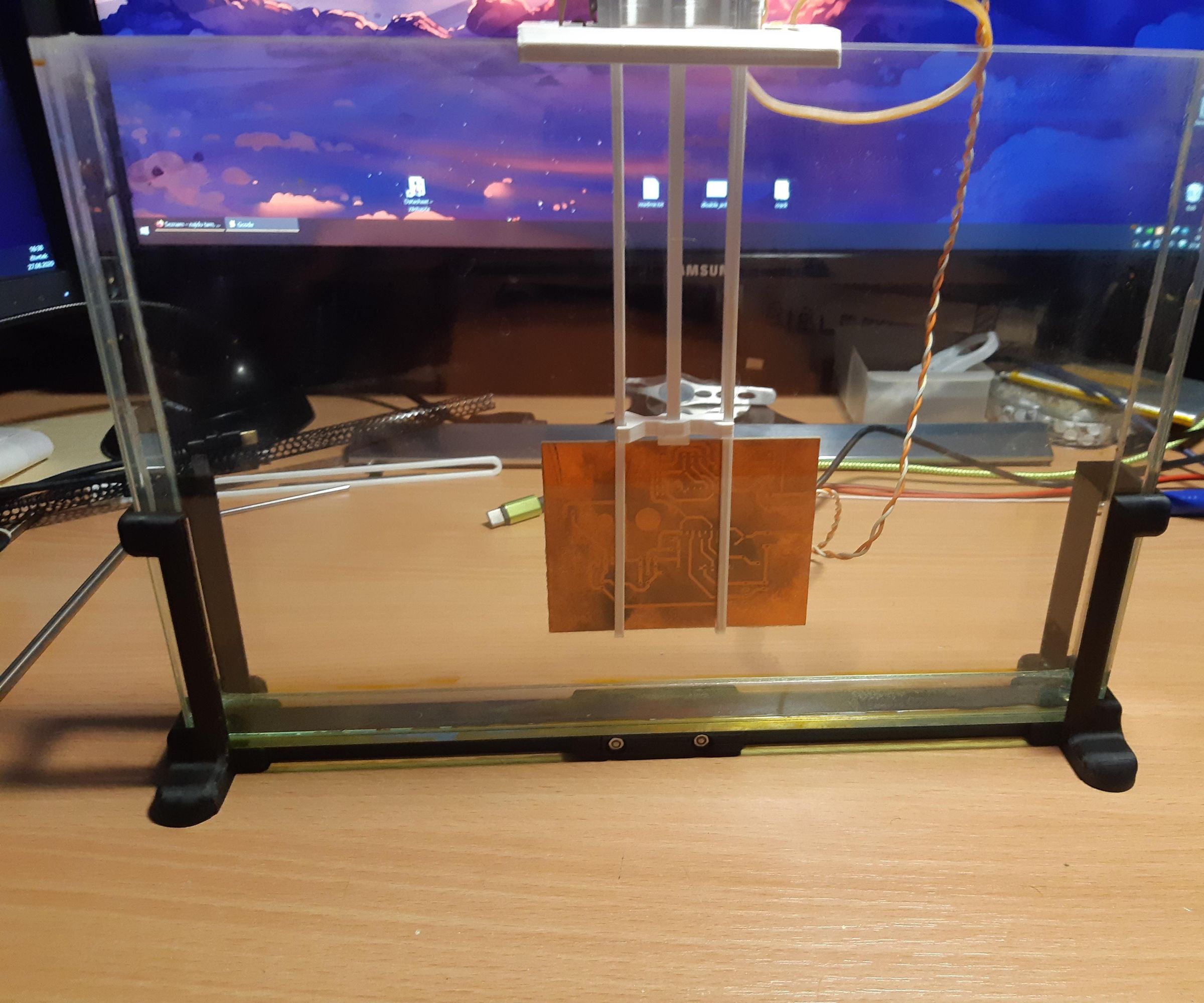 3D Printed Holder for PCB Etching