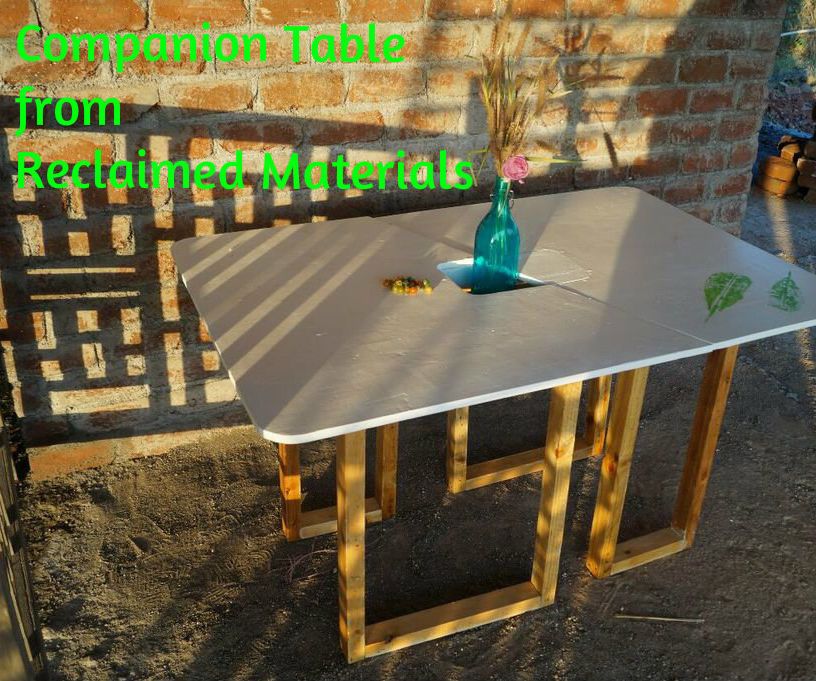 Companion Table From Reclaimed Material