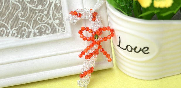 Make Beaded Candy Cane Christmas Ornaments