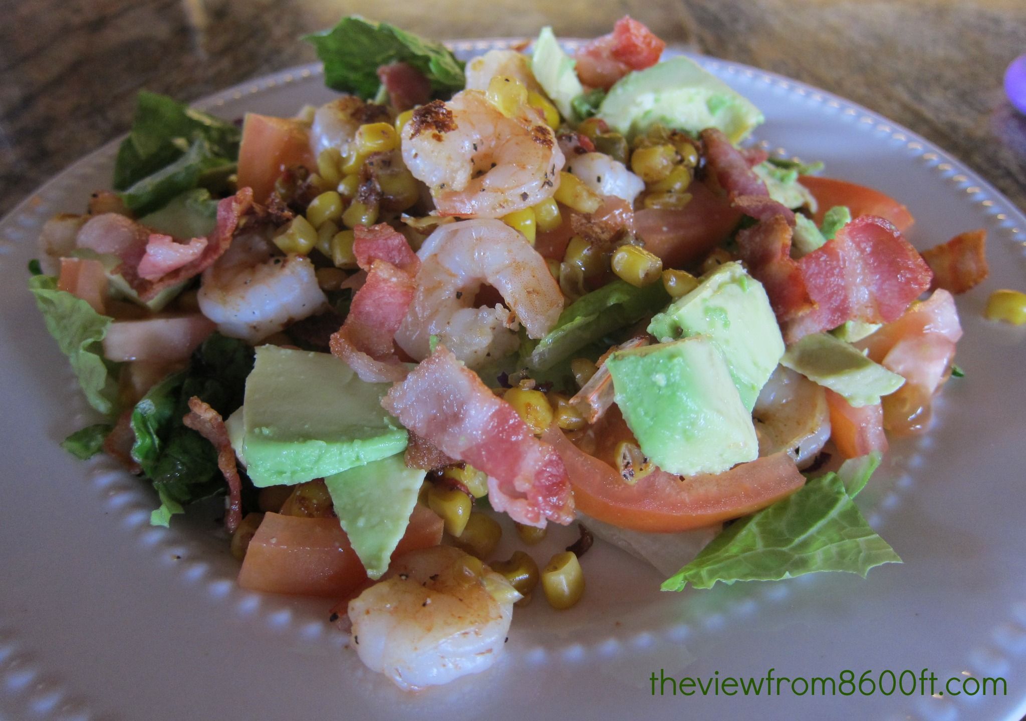 Healthy Shrimp Cobb Salad