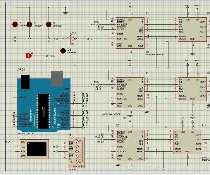 Simulation of Arduino Based CNC -- Arduino+ GRBL+ Proteus 8