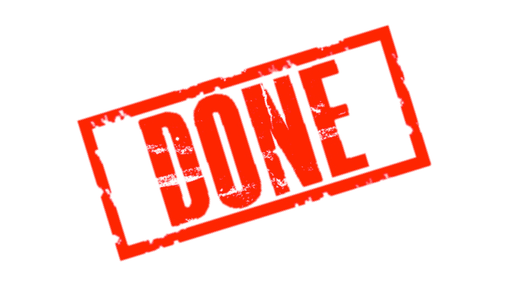 You Are Done!