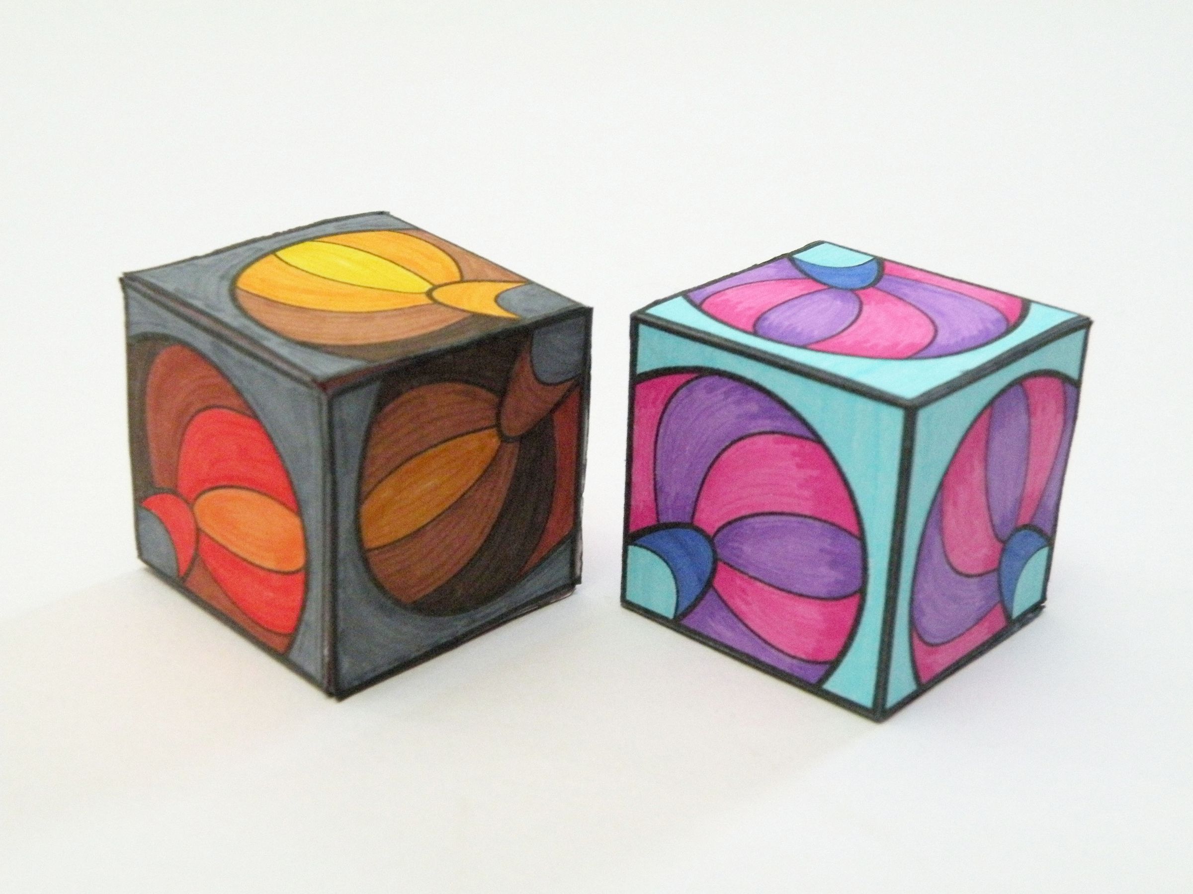 Make a Cube From a Net - 3D Coloring Book: Cubes and Things : 5 Steps ...