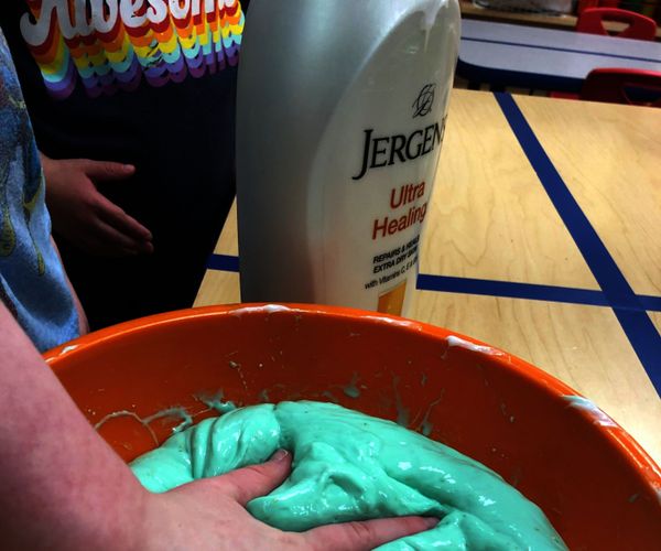 Green Glittery Slime