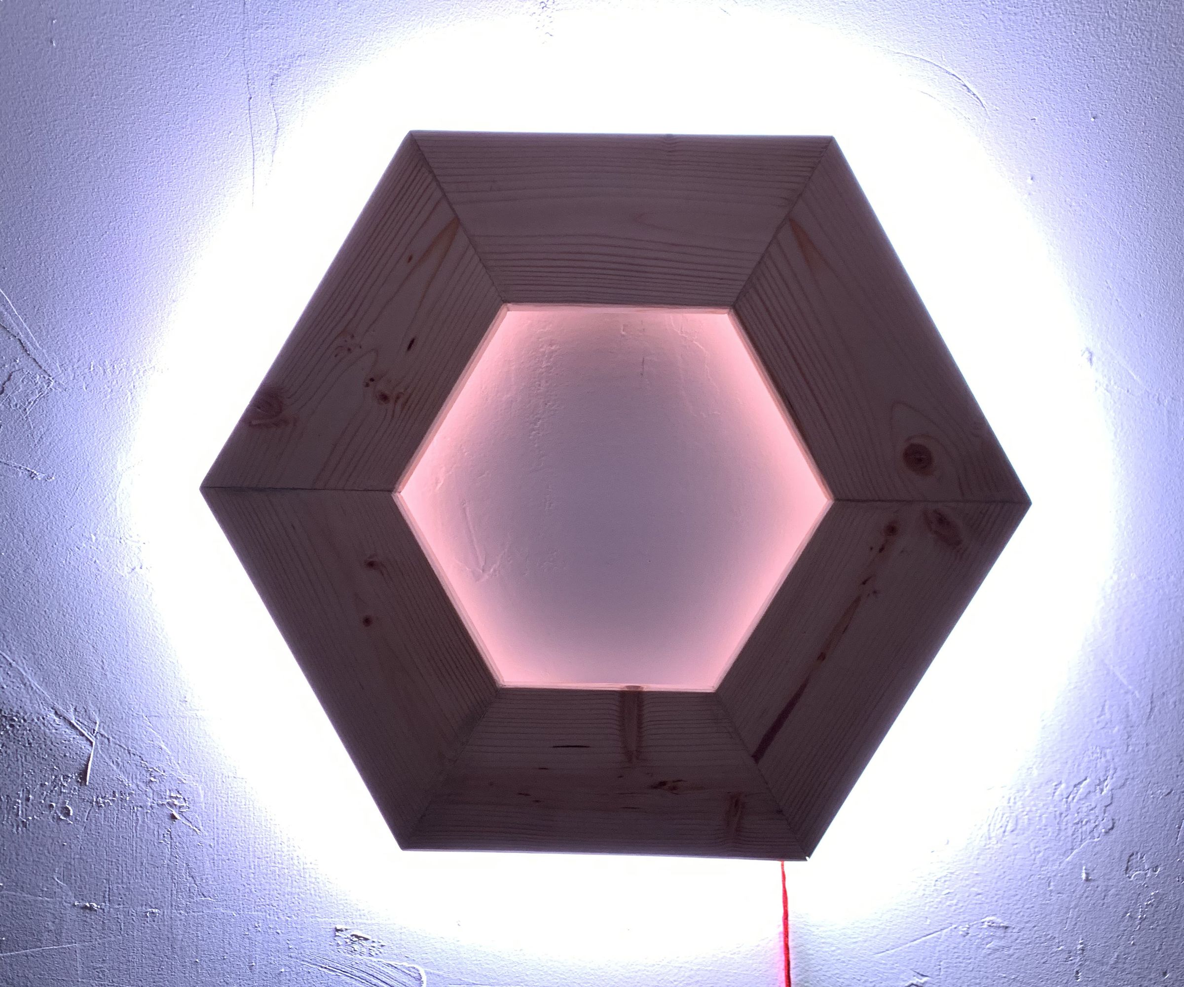 Wooden Neopixel Hexagon