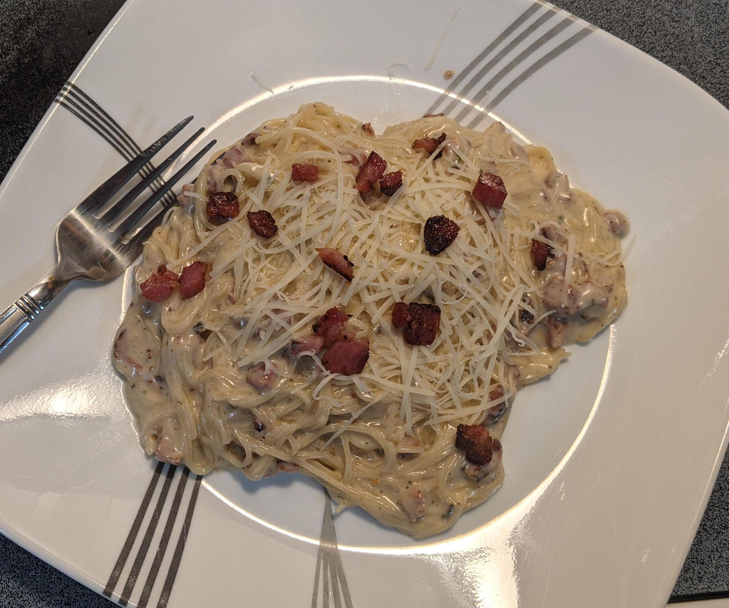 Speed Pasta Carbonara